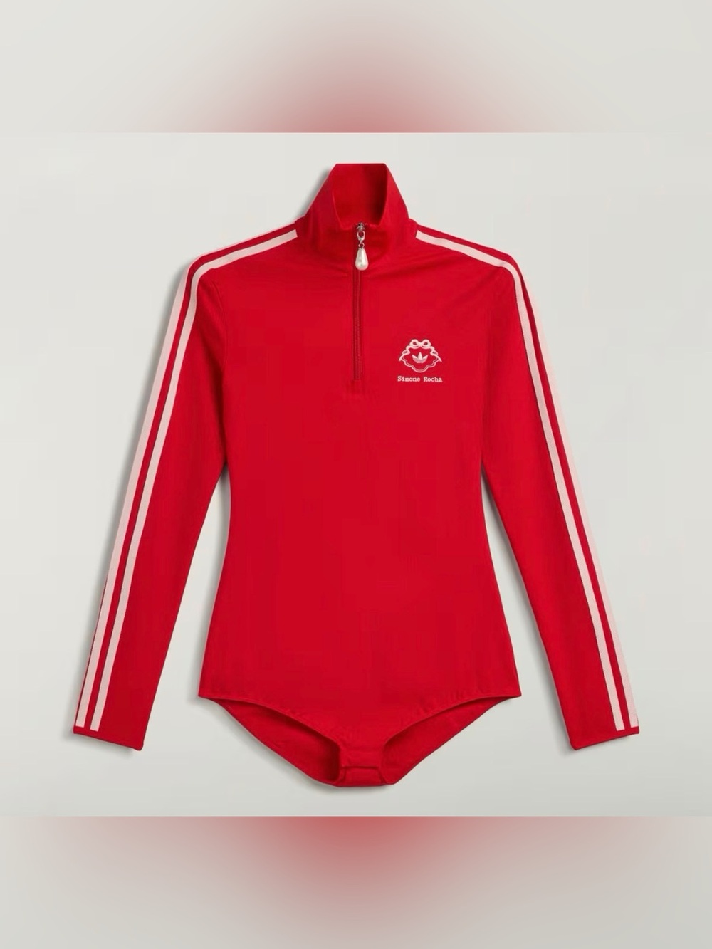 adidas Originals SIMONE ROCHA leotard Red Long-Sleeve Zip NEWEST COLLECTION